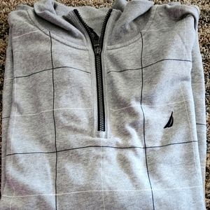 Mens Nautica grey pullover golf shirt